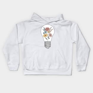 Vintage floral lightbulb Kids Hoodie